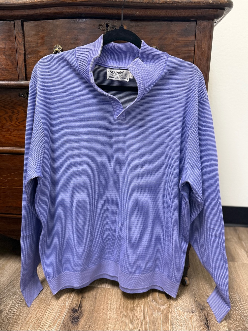 St. Croix Women's Lavender Half-Zip Sweater